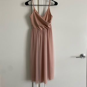 BLUSH PINK ASOS MIDI DRESS